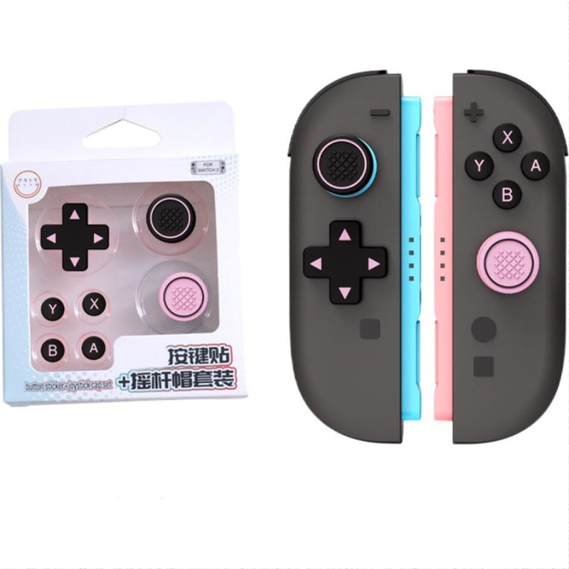 Silicone button stickers for NS2 joysticks, D-pad, and game console accessories.